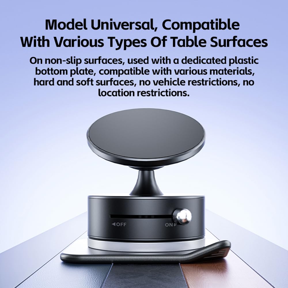 Mayten Vacuum Magnetic Phone Stand - 360Adjustable Car Phone Holder For Magsafe With Strong Suction & N54 Magnet, Portable Phone