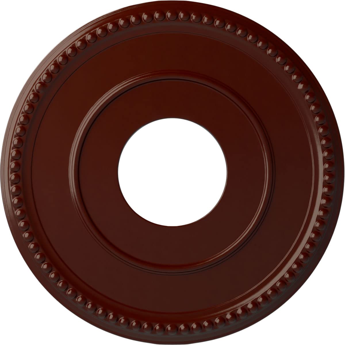 Ekena Millwork CM12BRBMF 12 1/2OD x 3 7/8ID x 3/4P Bradford Ceiling Medallion, Brushed Mahogany