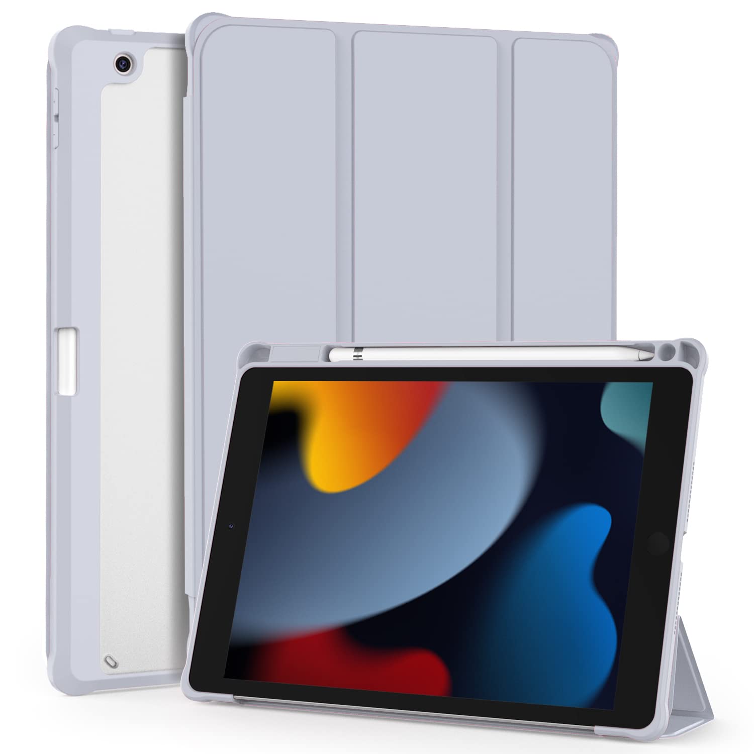 Okp For Ipad 9Th/ 8Th/ 7Th Generation Case (2021/2020/2019), Ipad 10.2 Inch Cases With Trifold Stand, Slim Ipad 9/8/7 Th Gen Cov