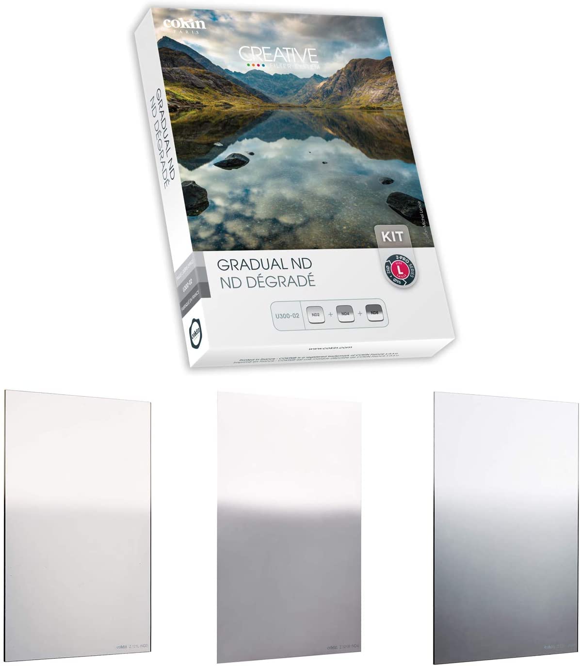 Cokin Square Filter Gradual ND Creative Kit - Includes Gnd 1-Stop (121L), Gnd 2-Stop (121M), Gnd 3-Stop (121) for L (Z) Series H