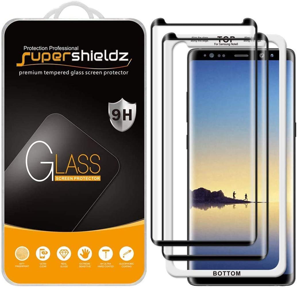(2 Pack) Supershieldz Designed For Samsung Galaxy Note 8 Tempered Glass Screen Protector With (Easy Installation Tray) 0.33Mm, A