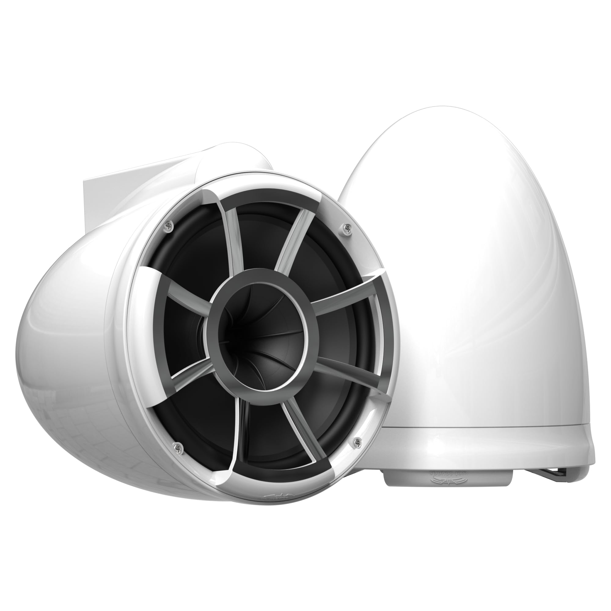 Wet Sounds Revolution Series 10 inch HLCD Wakeboard Tower Speakers - White w/ X Mount Kit