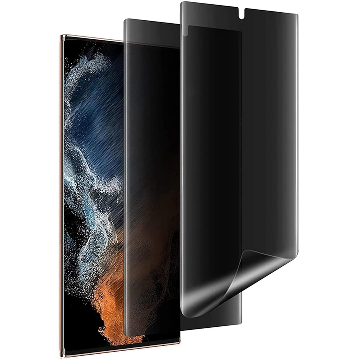 ?2 Pack? Hydrogel Film Privacy Screen Protector Compatible With Samsung Galaxy S22 Ultra 5G (6.8''), ?High Sensitivity??Easy Ins