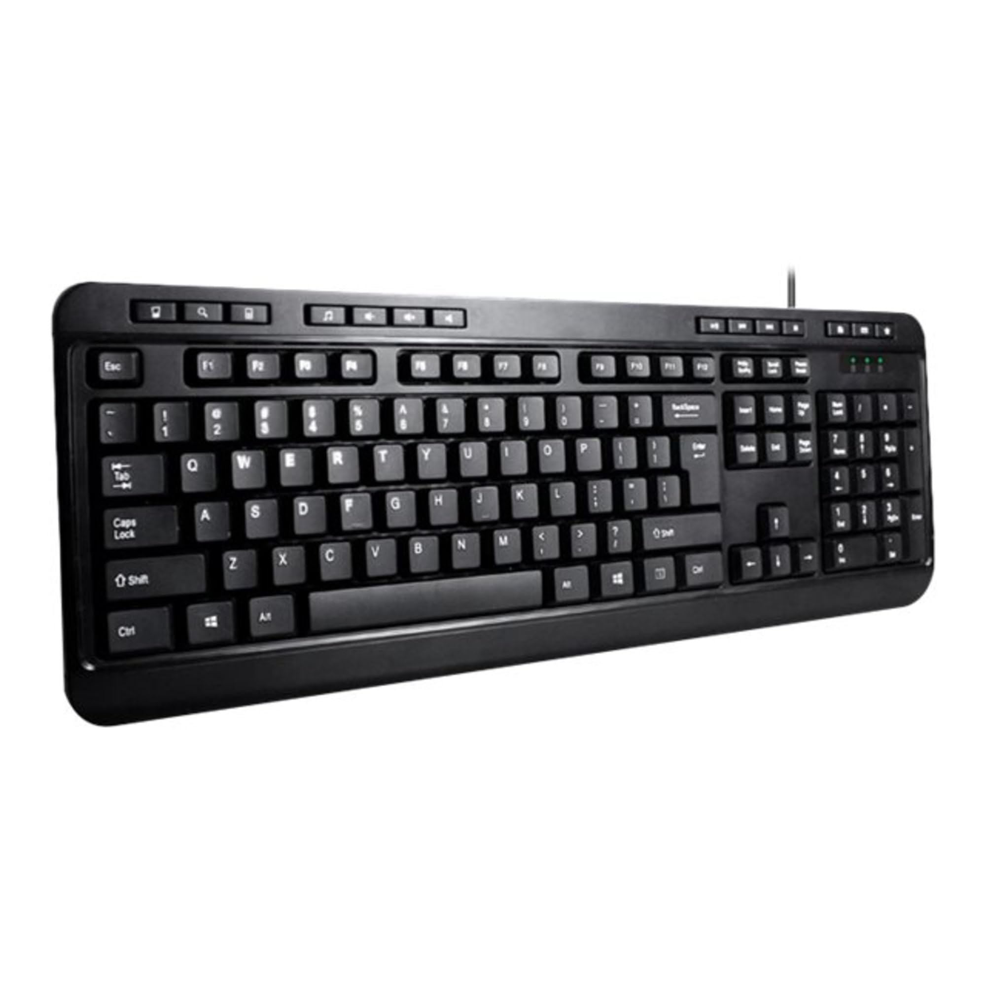 Adesso Akb 132Pb Multimedia Desktop Keyboard, Black