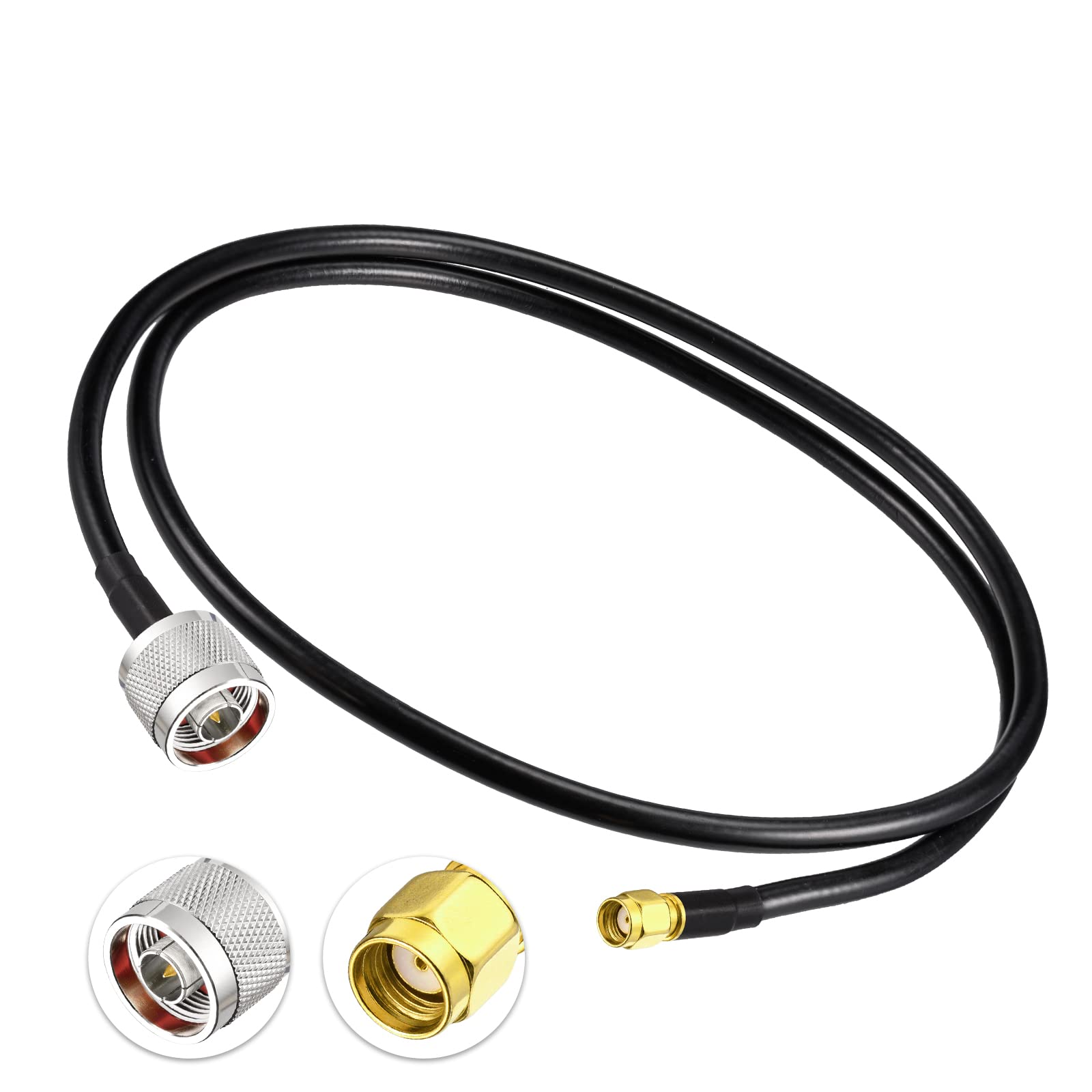 Eightwood N Male To Rp Sma Male Ksr240 Low Loss Cable 3 Feet For Outdoor Yagi Wifi Antenna Wifi Router Helium Hotspot Miner Lora