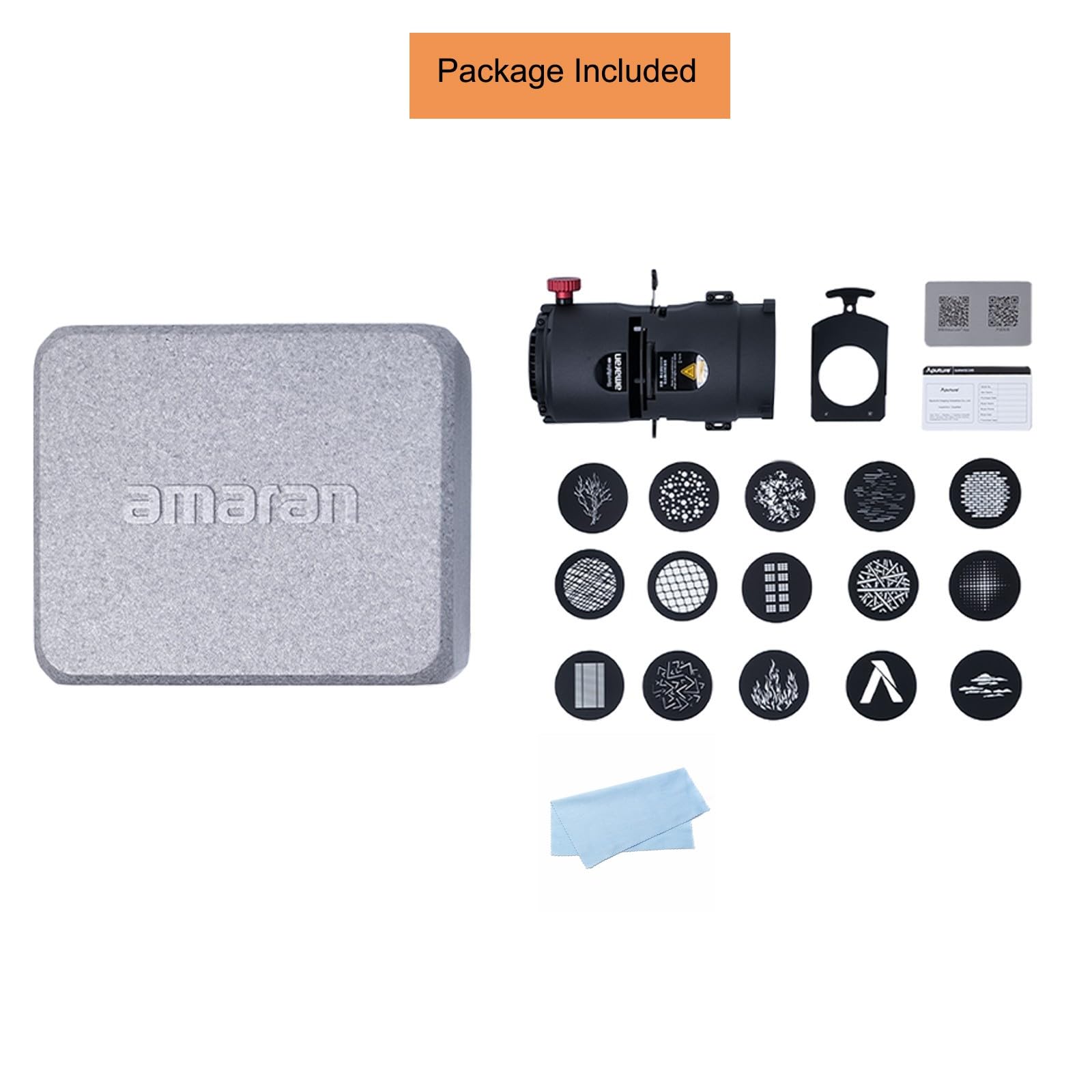 Aputure Amaran Spotlight Se 36 Lens Kit, Projection Lens Modifier For Amaran 300C Amaran 150C Amaran 200X S 60X S Aputure 300X A