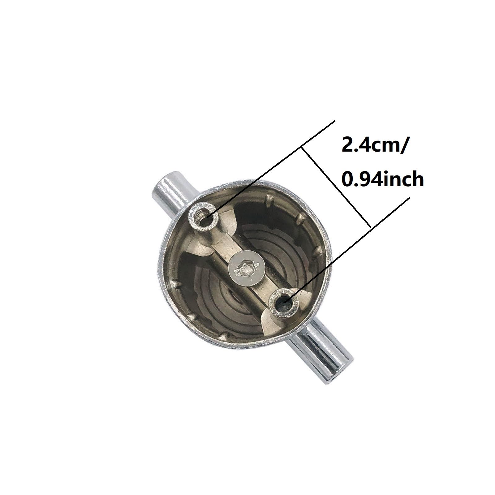 Tuoren 2Pcs Double End Tom Drum Lugs With Screws Rubber Gaskets, Metal Tom Snare Drum Lugs Replacement Parts Drum Set Hardware A