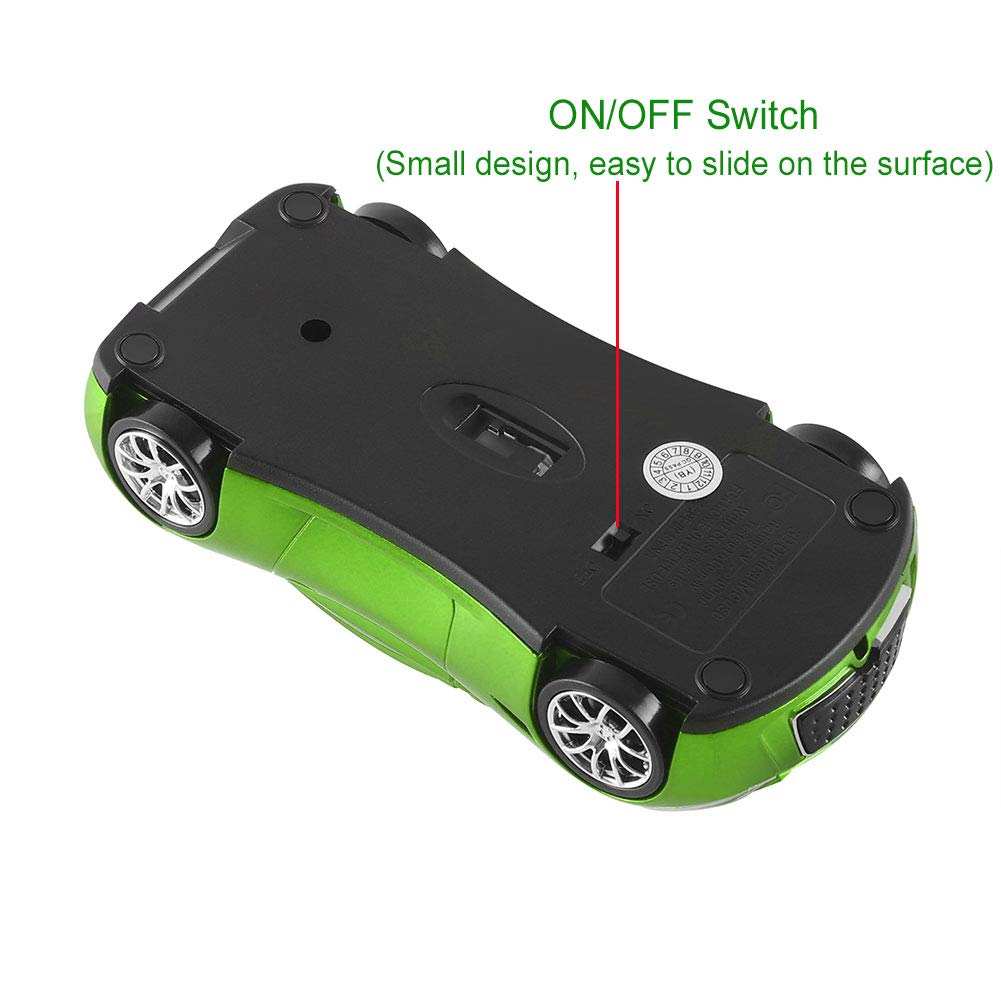 Chuyi Cool Car Shaped Wireless Mouse 1600Dpi Portable Small Cordless Mice With Usb Receiver For Travel Office Business School Ho