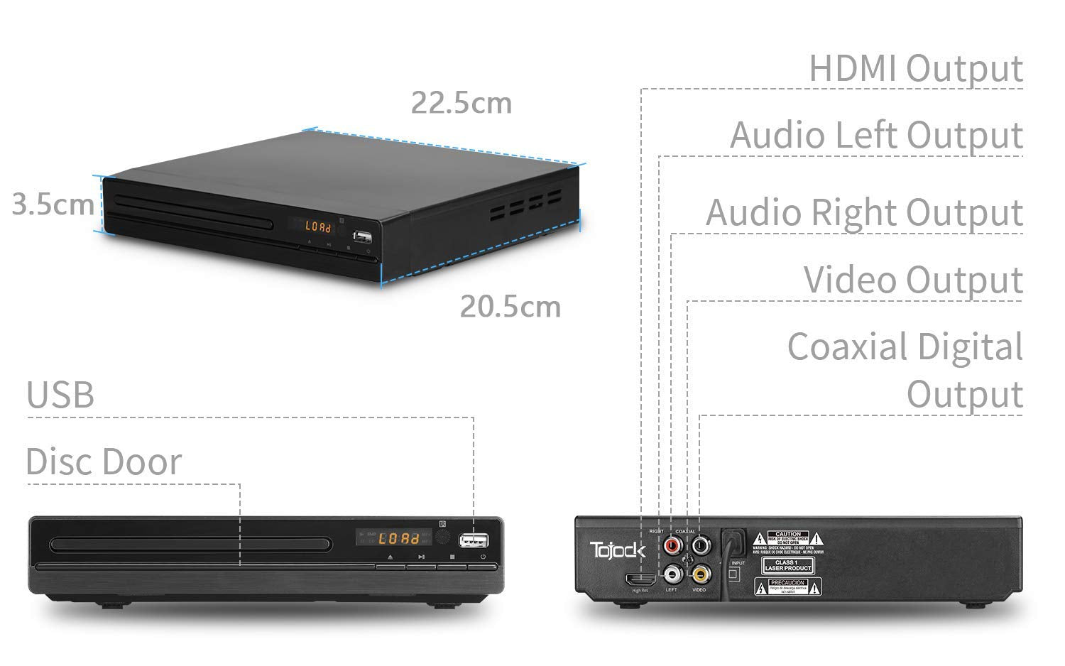 Hd Dvd Player, Cd Players For Home, Dvd Players For Tv, Hdmi And Rca Cable Included, Up Convert To Hd 1080P, All Region, Breakpo