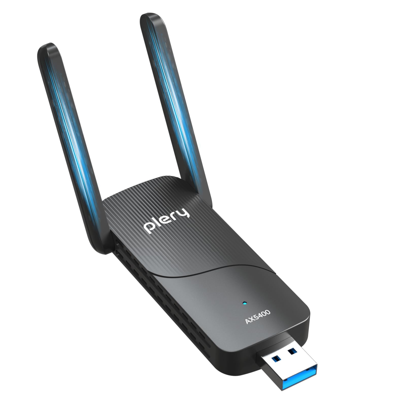 PLERY AXE5400 USB WiFi 6E Adapter for Desktop PC, Tri-Band Wireless Network Adapter, Ultra-Low Latency USB 3.0 WiFi Adapter for 