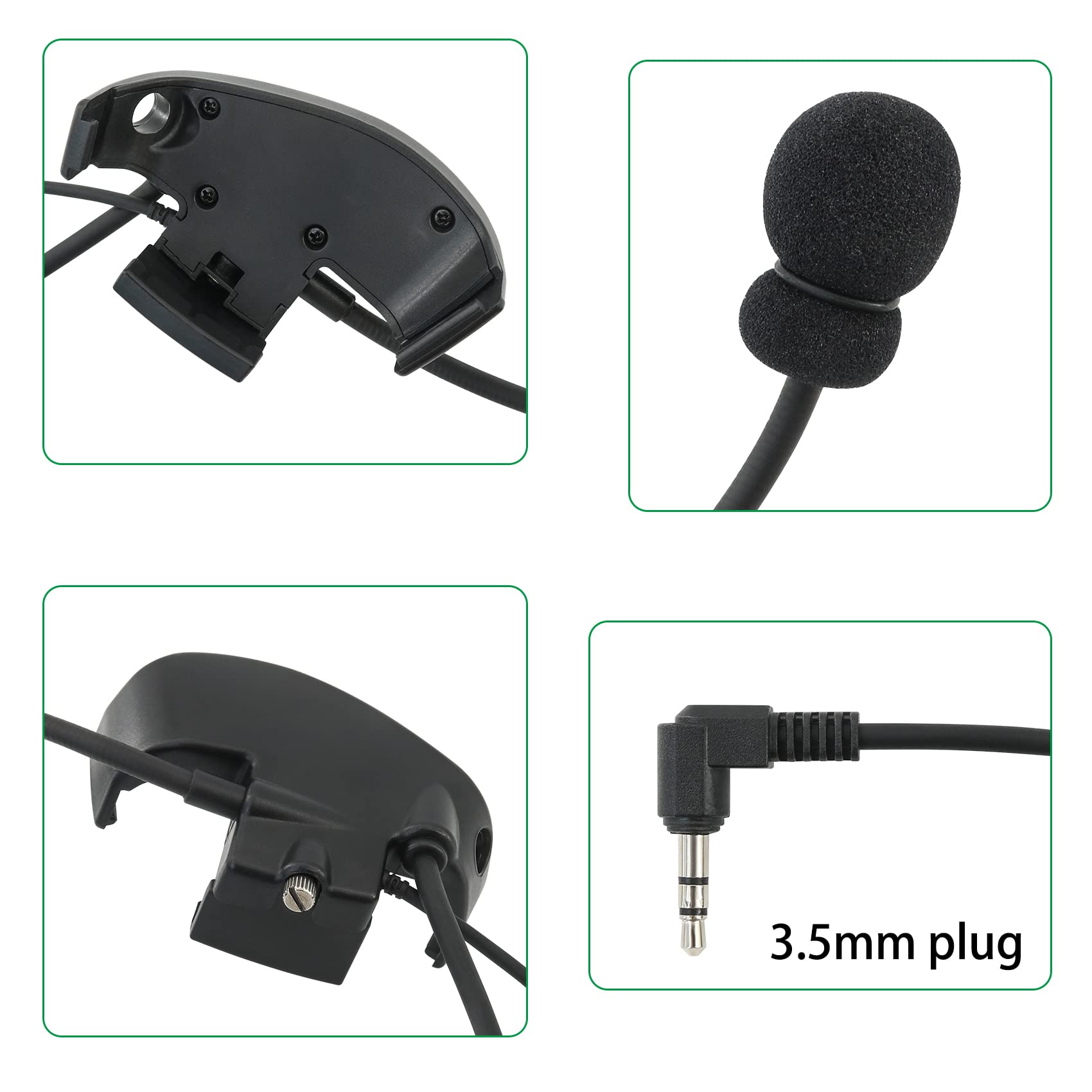 Tsvisioncore Microphone & Ptt For Howard Leight Impact Sports Noise Cancelling Headphones Airsoft (Black)