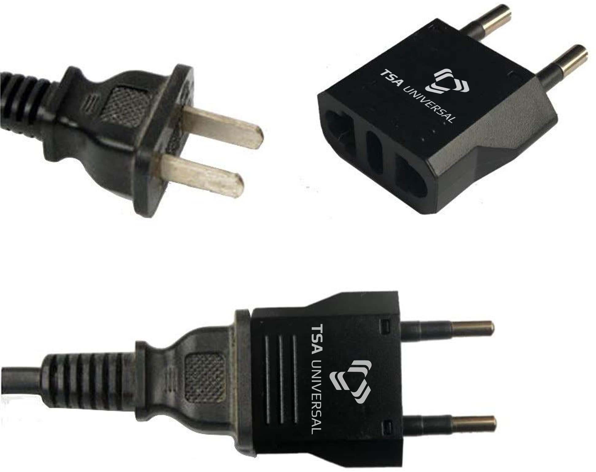 United States To Morocco Travel Power Adapter To Connect North American Electrical Plugs To Moroccan Outlets For Cell Phones, Ta