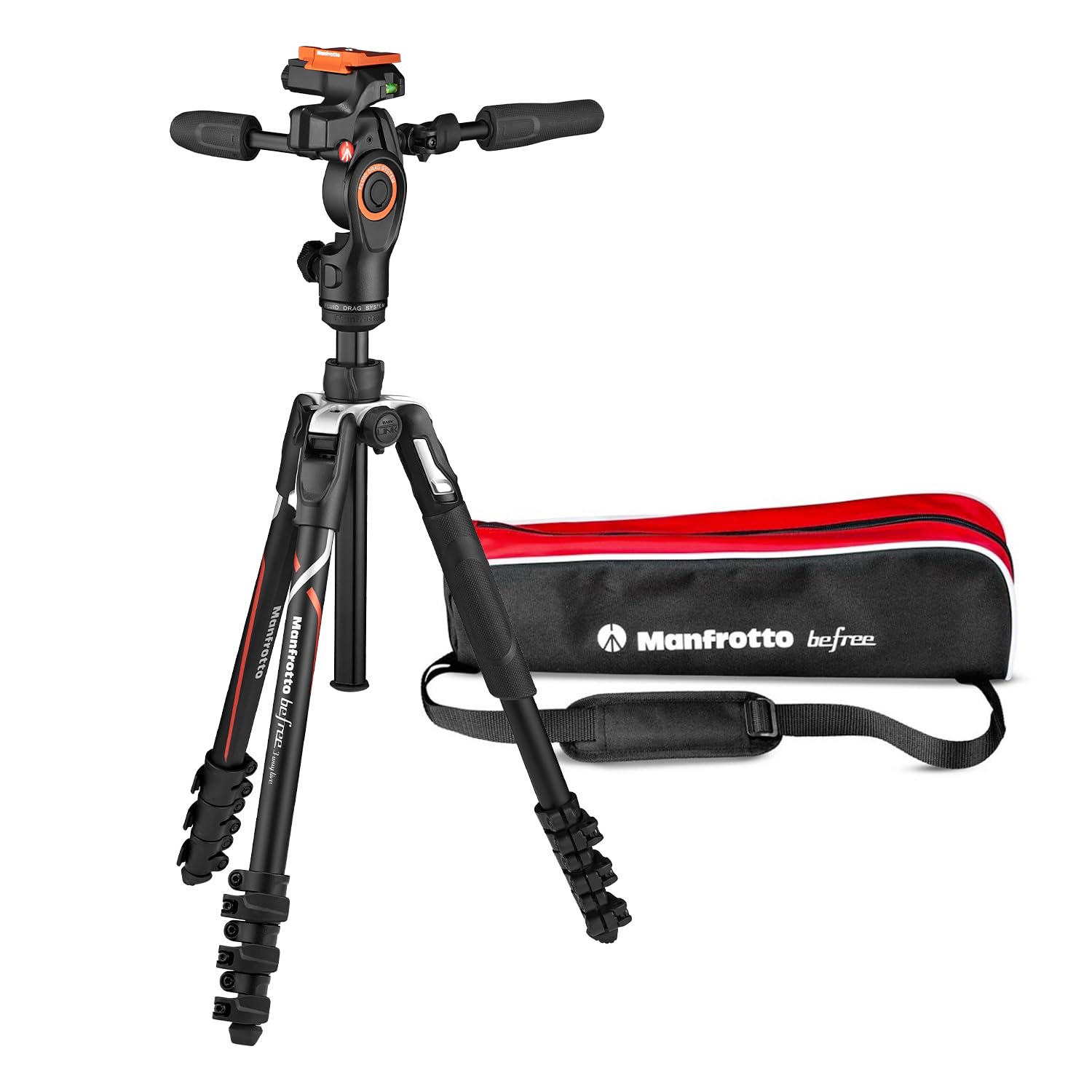 Manfrotto Befree Live Advanced 4 Section Aluminum Travel Tripod With 3 Way Fluid Head