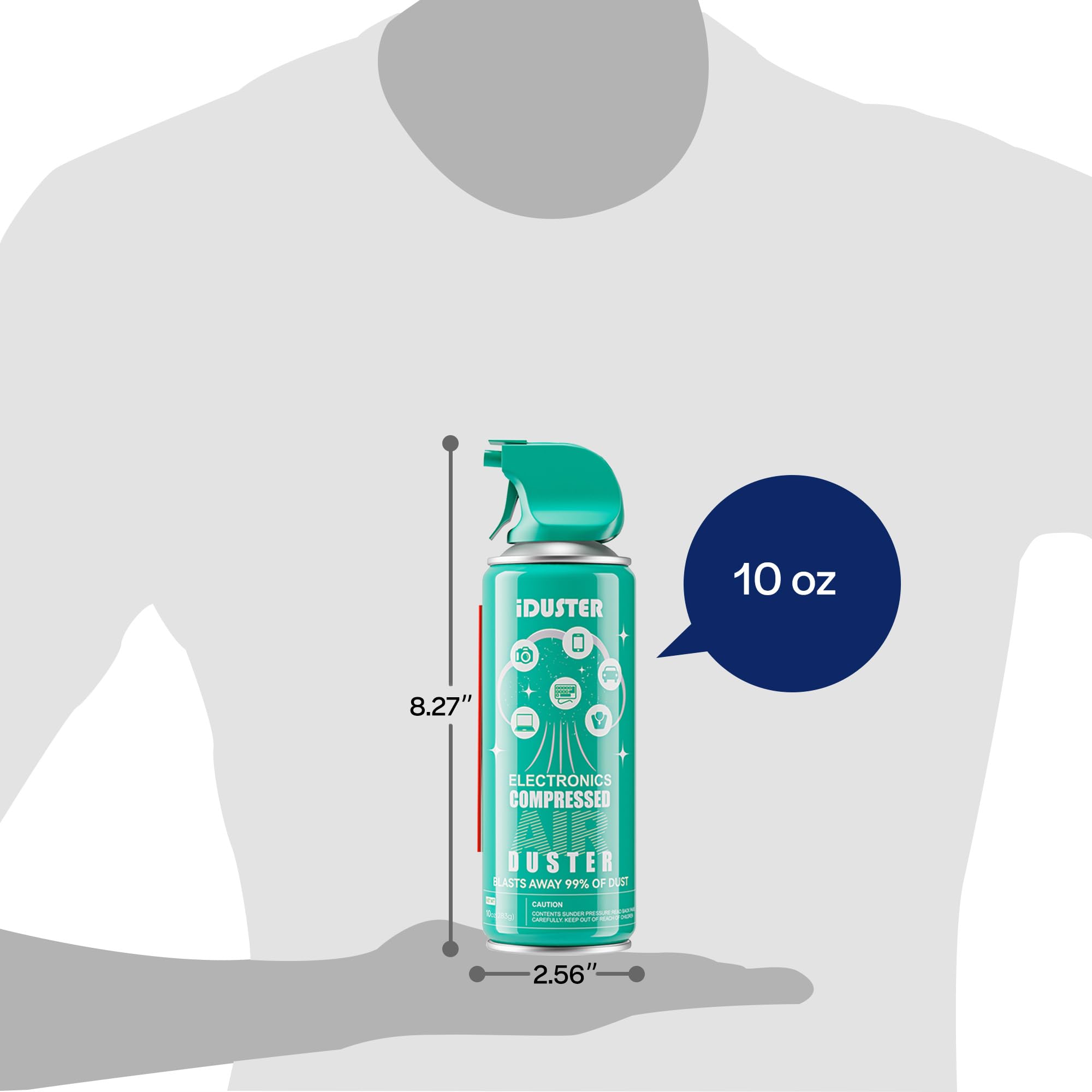 Iduster Compressed Canned Air Duster   Keyboard Cleaner, Compressed Air Can For Electronics, 3 Counts