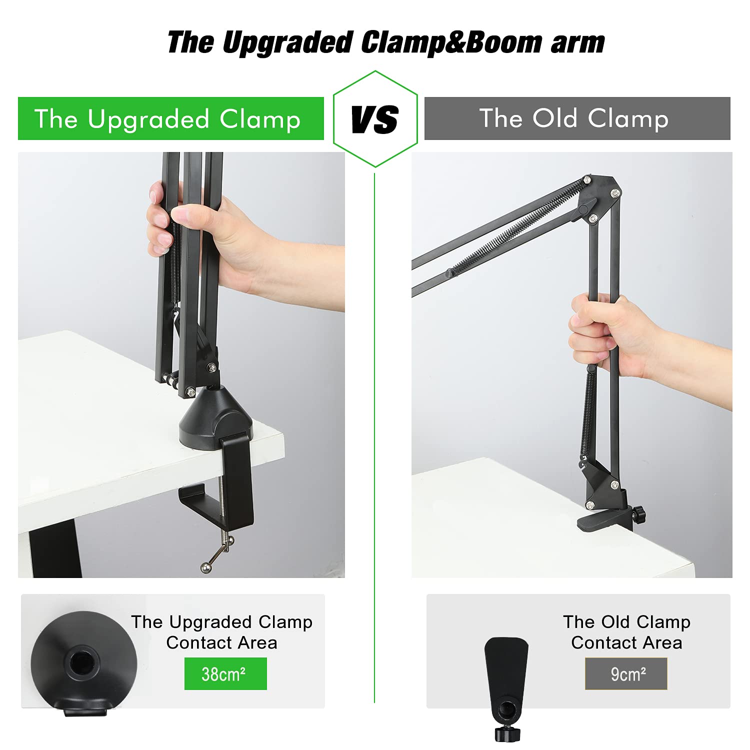 For Razer Seiren X Boom Arm With Pop Filter, Reduce Wind Noises Mic Cover And Cable Ties   Professional Mic Stand, 3/8 '' To 5/8