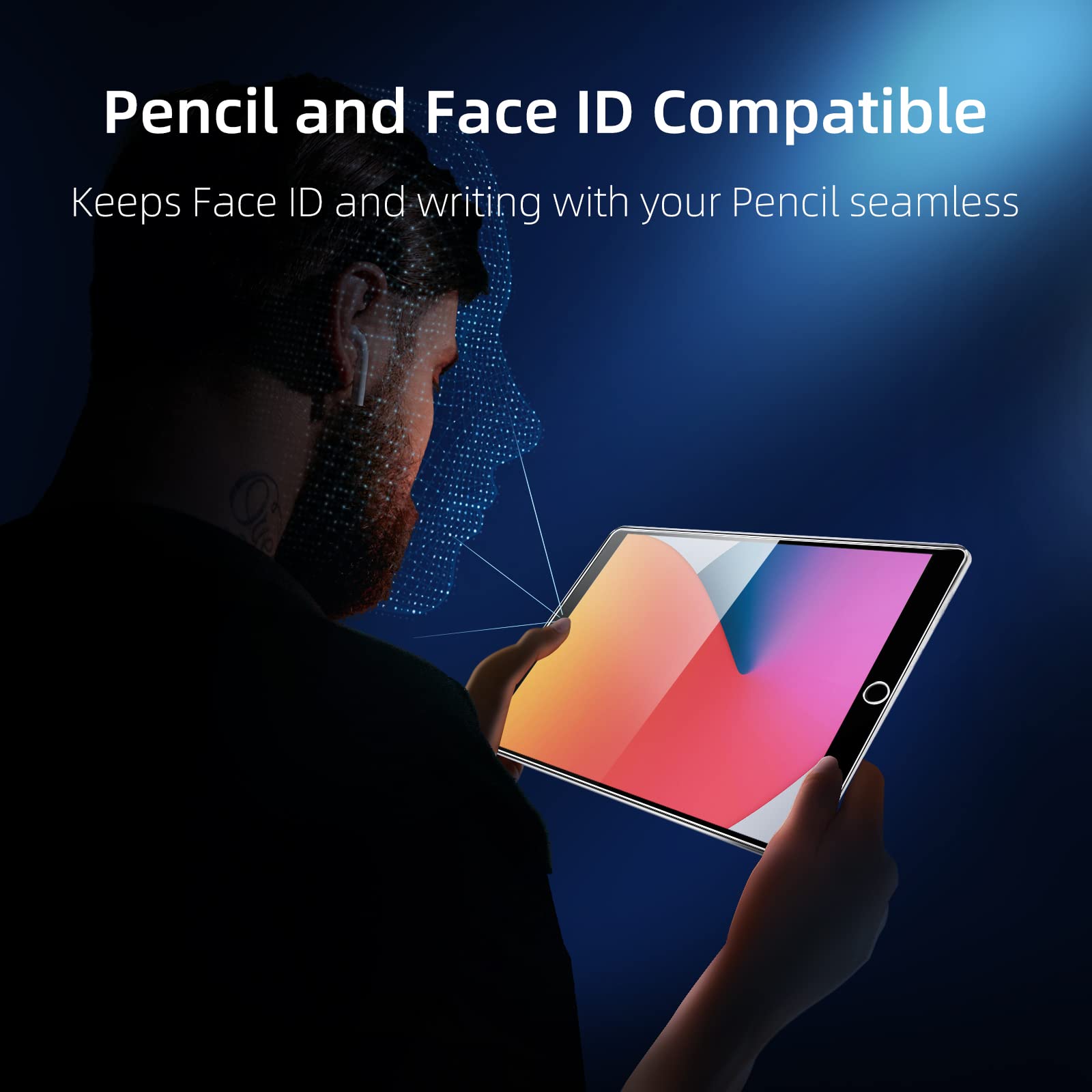 New'C 2 Pack Designed For Ipad 9(2021)/Ipad 8(2020)/Ipad 7(2019)[10.2 Inch, 9Th/8Th/7Th Generation], Screen Protector Film   Ins