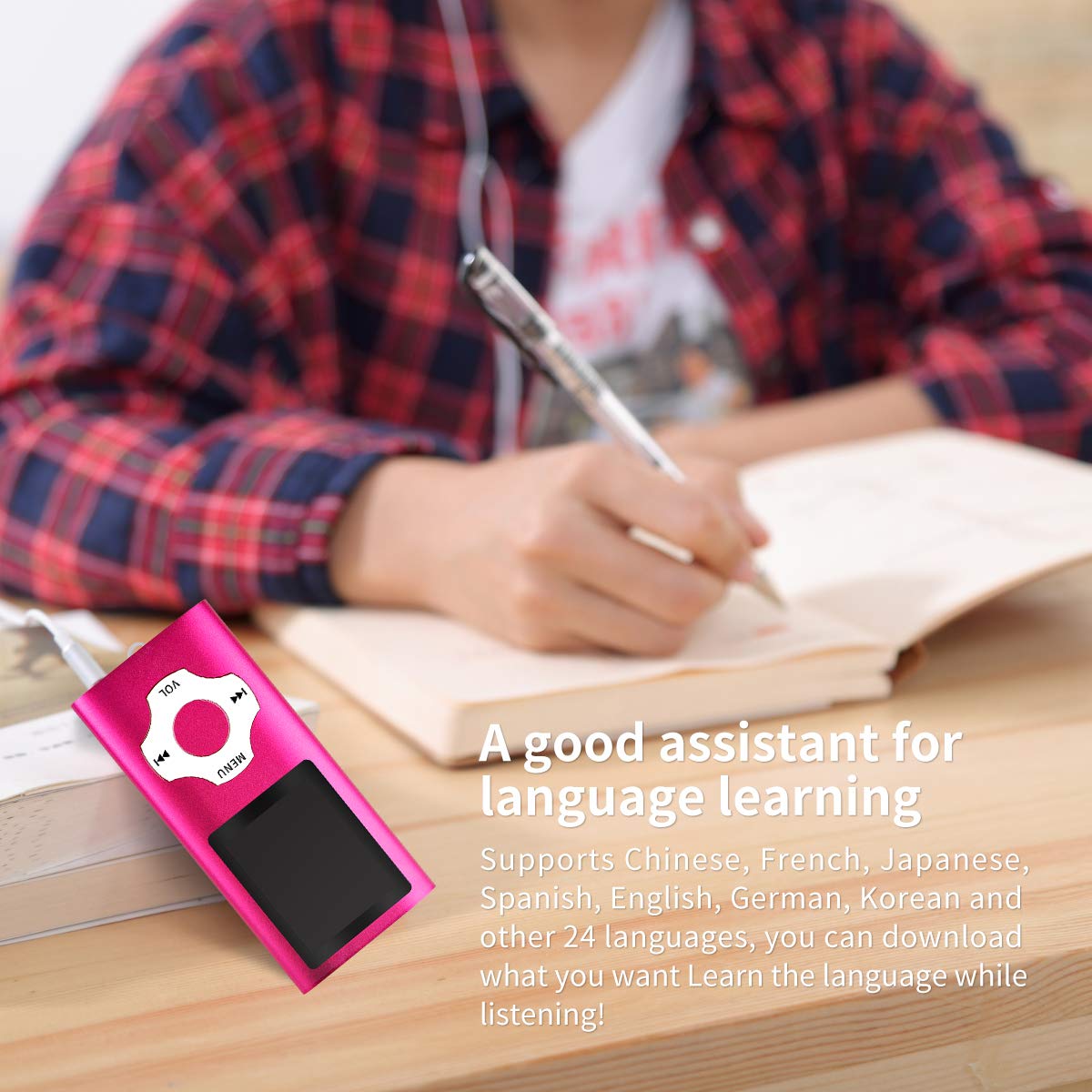 Mymahdi Mp3 Player Portable Music Player, 1.8 Inch Lcd Screen With Video/Voice Record/Fm Radio/E Book/Photo Viewer, Max Support