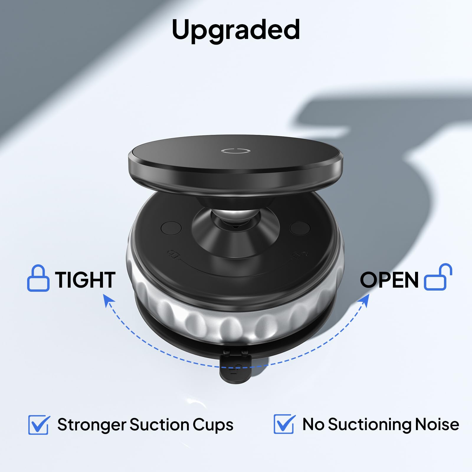 Vacuum Suction Magnetic Car Phone Holder, 360 Adjustable Car Phone Mount, Suction Cup Cell Phone Holders For Your Car Compatible