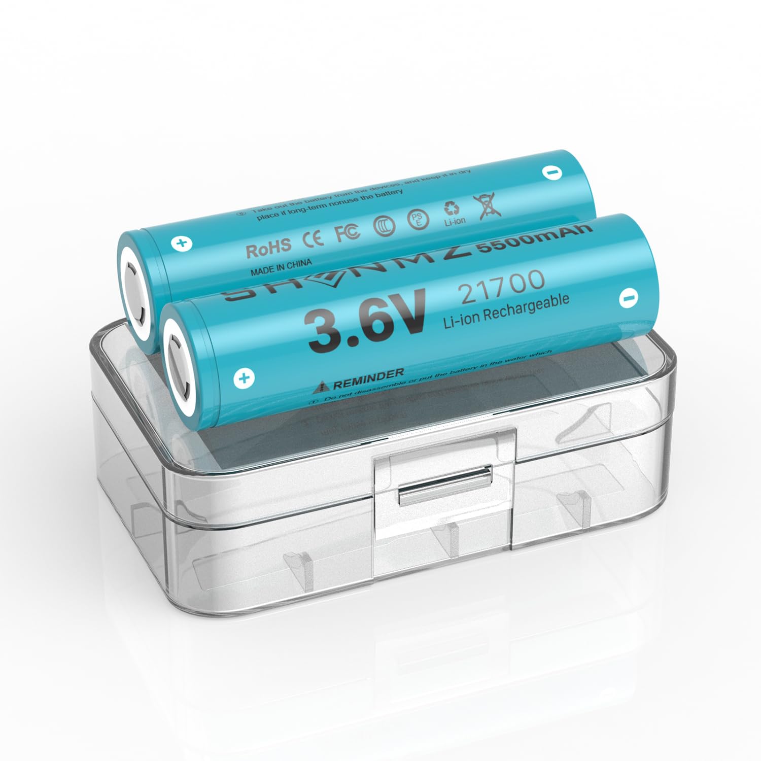 Shenmz 2 Pack Battery For 3.6V 5500Mah Flat Top Rechargeable Battery For Electronic Devices,Such As Led Flashlights, Emergency L