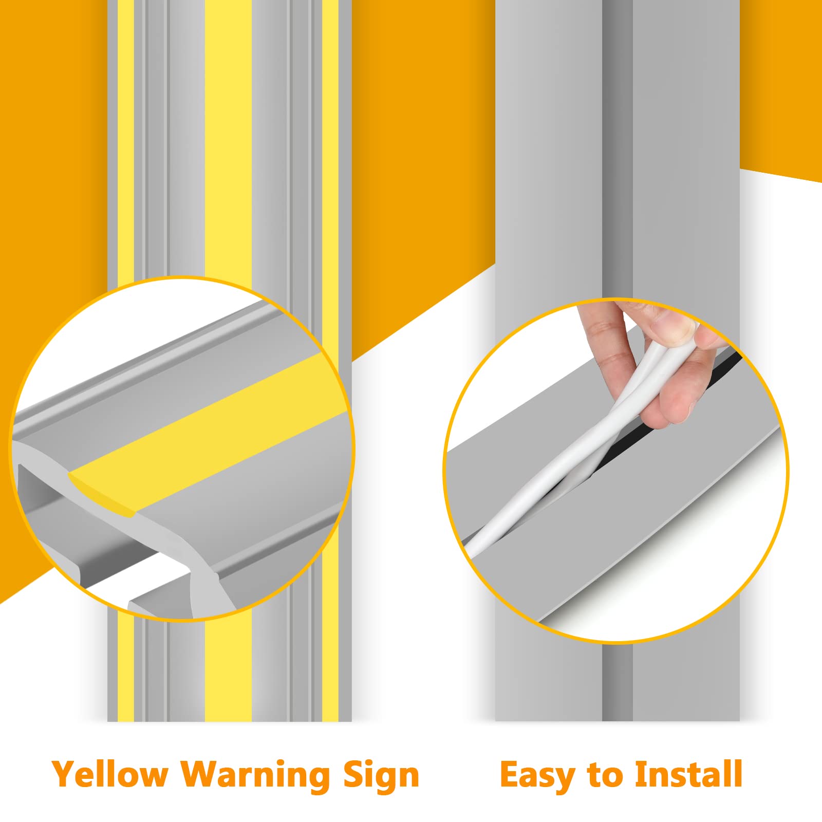 Eapele Floor Cable Cover Protector,Heavy Duty Pvc Duct Easy To Unroll,Prevent Cable Trips And Protect Wires,Perfect For Home Off