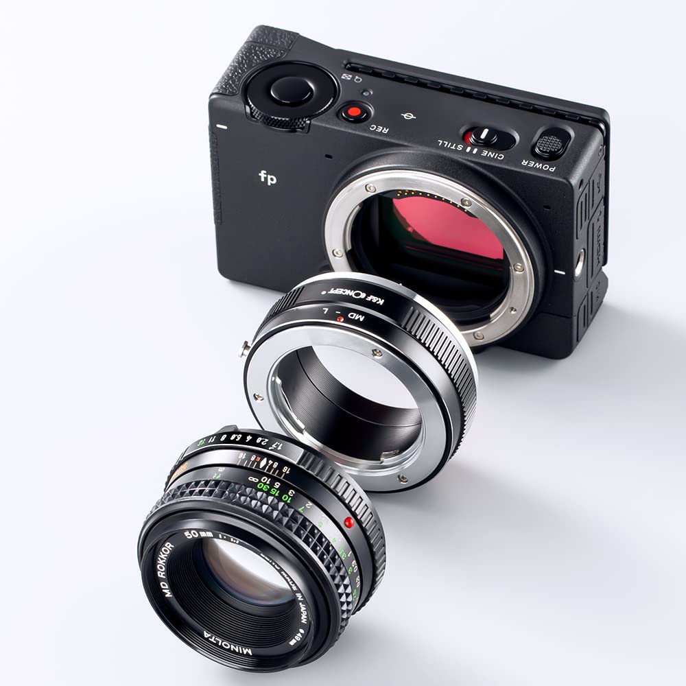 K&F Concept Lens Mount Adapter Md L Manual Focus Compatible With Minolta Rokkor (Sr/Md/Mc) Lens To L Mount Camera Body
