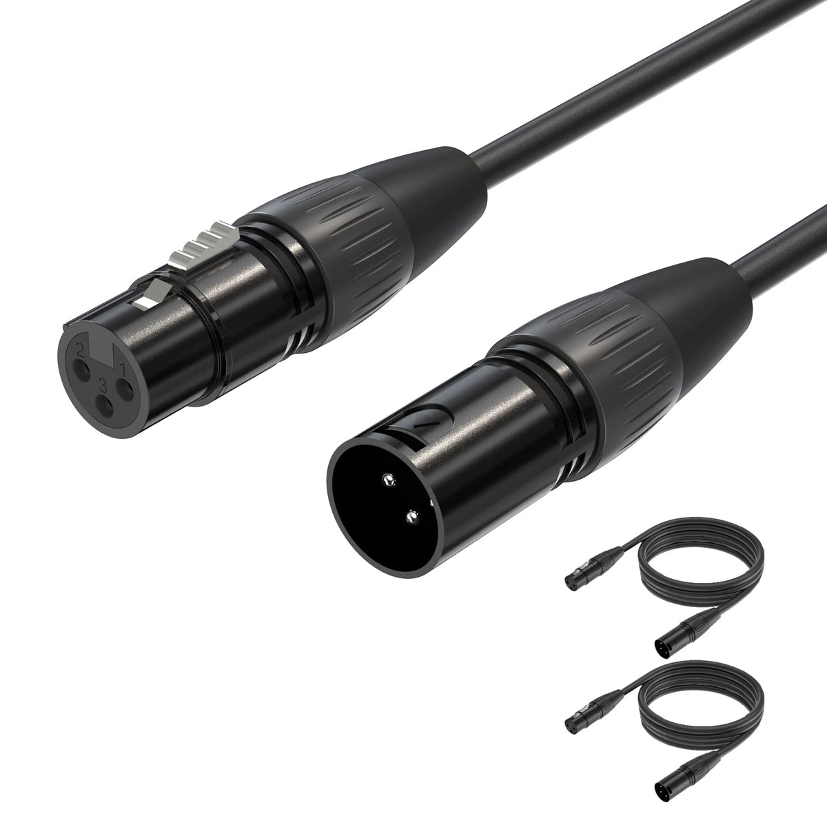 Yinker Xlr Male To Female Microphone Cable 5Ft 2 Pack, Oxygen Free Copper(Ofc) Mic Cable