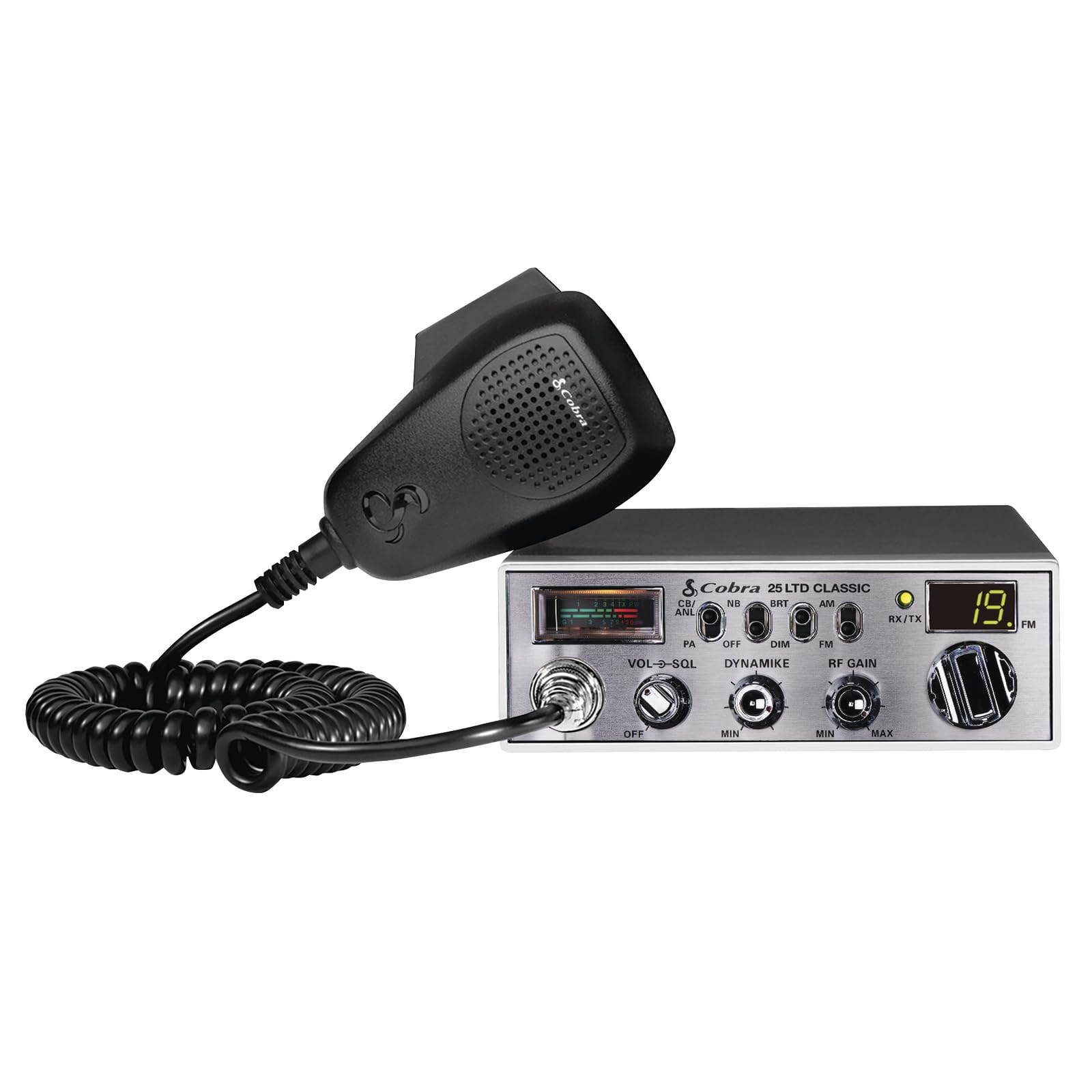 Cobra 25 Ltd Am/Fm Professional Cb Radio � Compact, Easy To Operate, With Dual Mode Access, 4 Watt Output, Full 40 Channels, Adjustable Dynamike Control And Pa Capability, Black