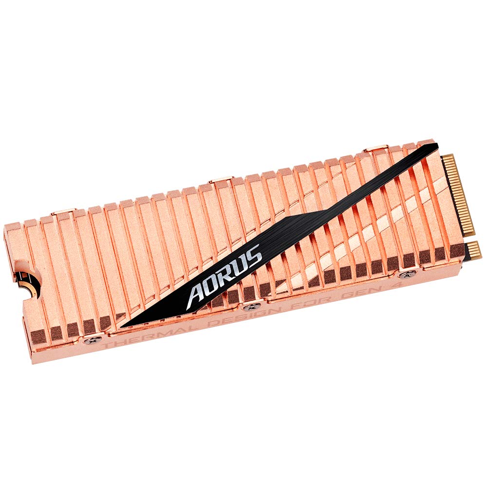 Gigabyte Aorus Nvme Gen4 M.2 1Tb Pci Express 4.0 Interface High Performance Gaming, Full Body Copper Heat Spreader, Toshiba 3D N