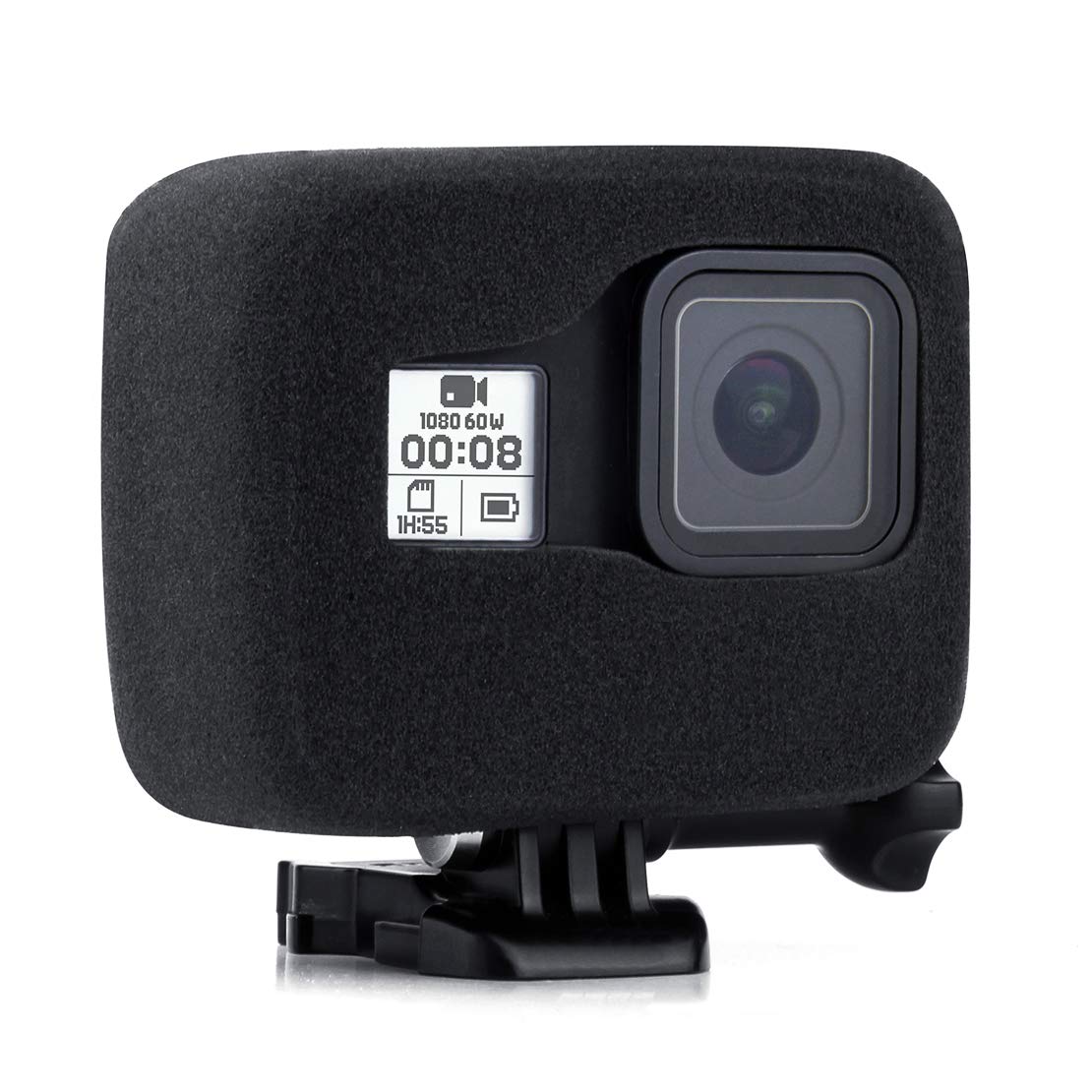 Gepuly 2 Pack Windslayer Cover Housing Frame Case For Gopro Hero 8 Black, Reduces Wind Noise For Optimal Audio Recording
