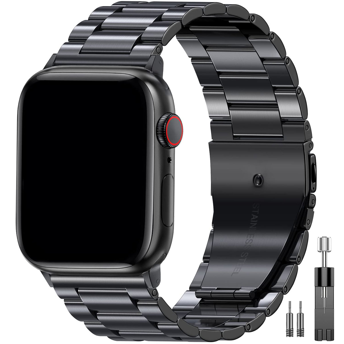 Epuly Compatible With Apple Watch Band 42Mm 44Mm 45Mm 38Mm 40Mm 41Mm Business Stainless Steel Metal Wristband For Iwatch Se Seri