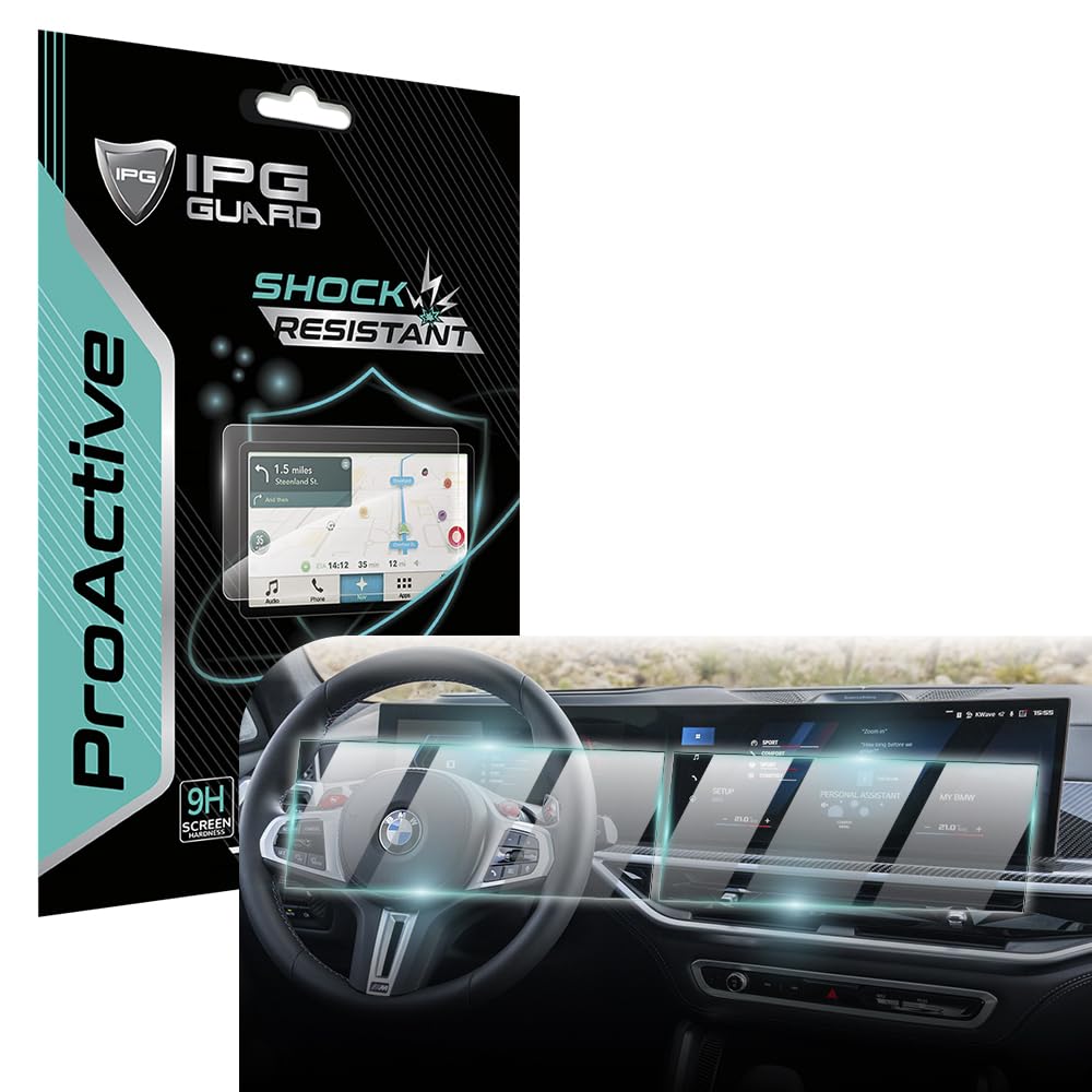 Ipg Proactive Made For Bmw 2024 X5 - X6 - Xm 2023-2024 X7 14.9 Inch Navigation + 12.3 Inch Dashboard (2 Pieces) Display 9H Hardn