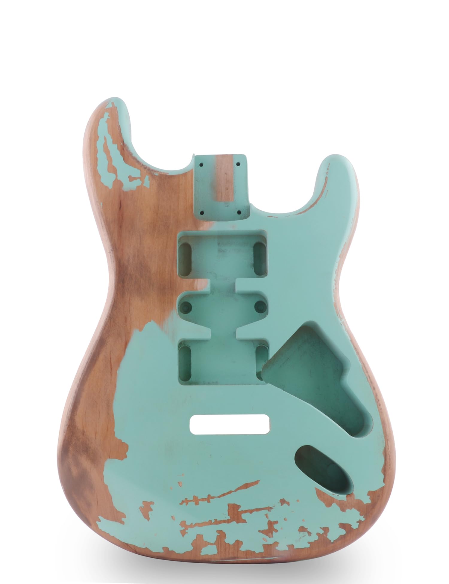 Sunsmile Relic Electric Guitar Body Nitro Top Alder Wood St Style Diy Guitar Body H S H Seafoam Green.