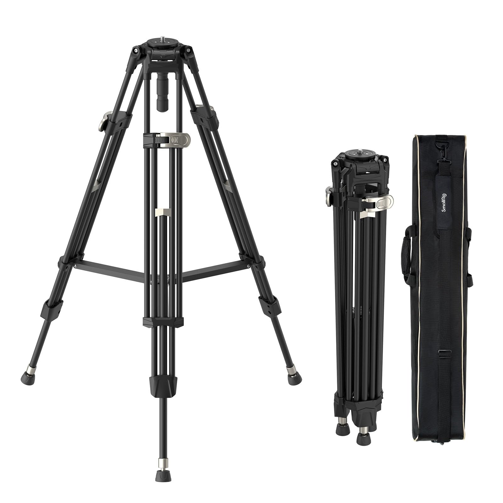 SMALLRIG AD-80 FreeBlazer Heavy-Duty Aluminum Alloy Tripod,71/inch Video Tripod with 75mm Bowl Adapter,One-Step Height Adjustmen