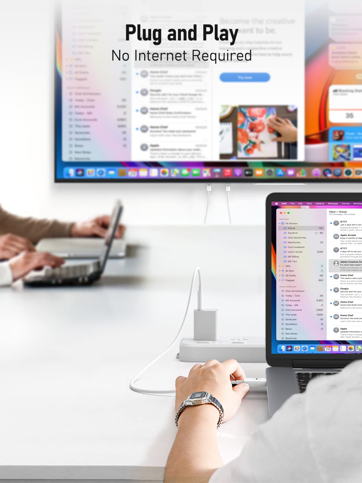 Lemorele Wireless Hdmi Transmitter And Receiver, 1080P Hdmi Video Transmitter And Receiver Kit For Home Theater, Office Meeting,