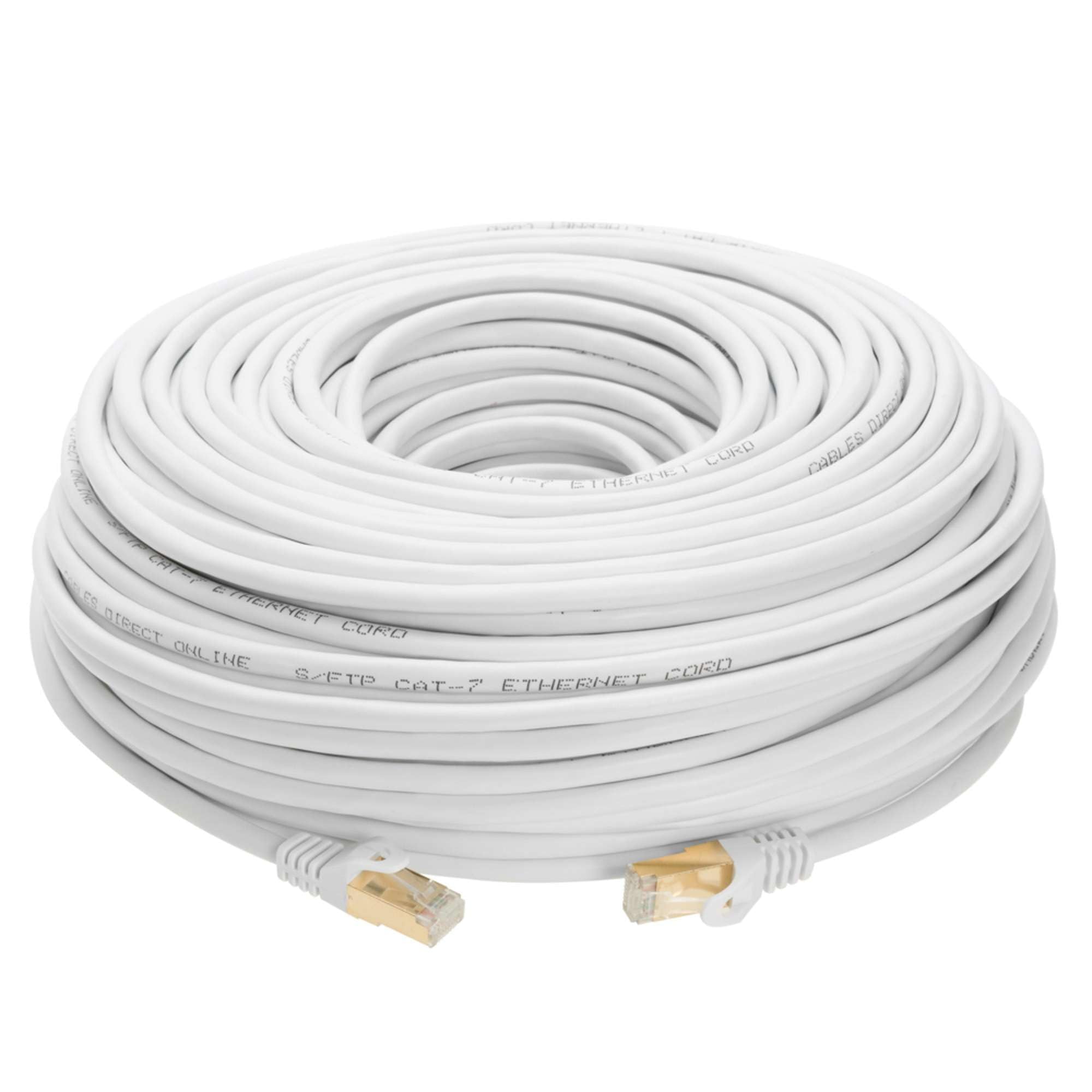 Cables Direct Online 100FT S/FTP Cat7 Copper Network Ethernet Patch Cable, Internet Wire, Compatible with PC, Laptop, Modem, Rou