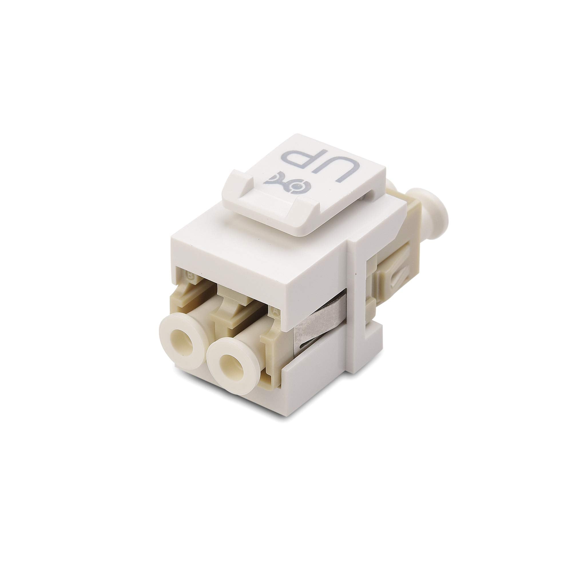 Cable Matters 5 Pack LC UPC Duplex Fiber Optic Keystone Coupler Jack, OM1/OM2/OM3/OM4 Multimode, OS2 Single Mode Support
