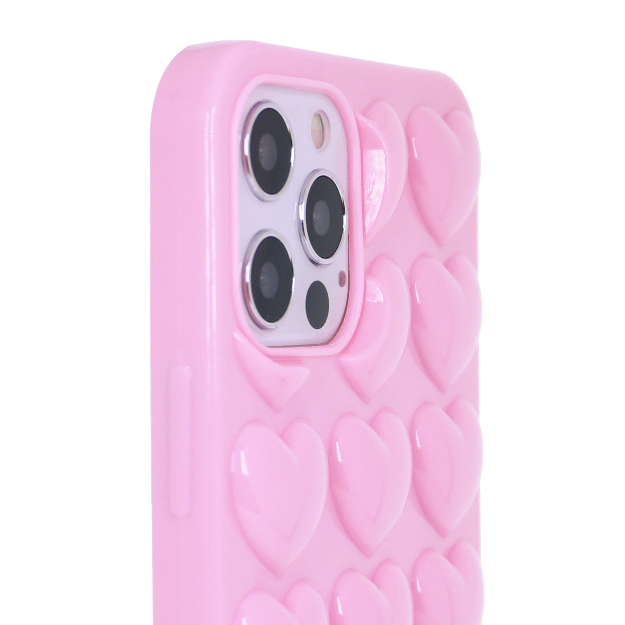 Dmaos Iphone 12 Pro Max Case For Women, 3D Pop Bubble Heart Kawaii Gel Cover, Cute Girly For Iphone12 Pro Max 6.7 Inch - Baby Pi