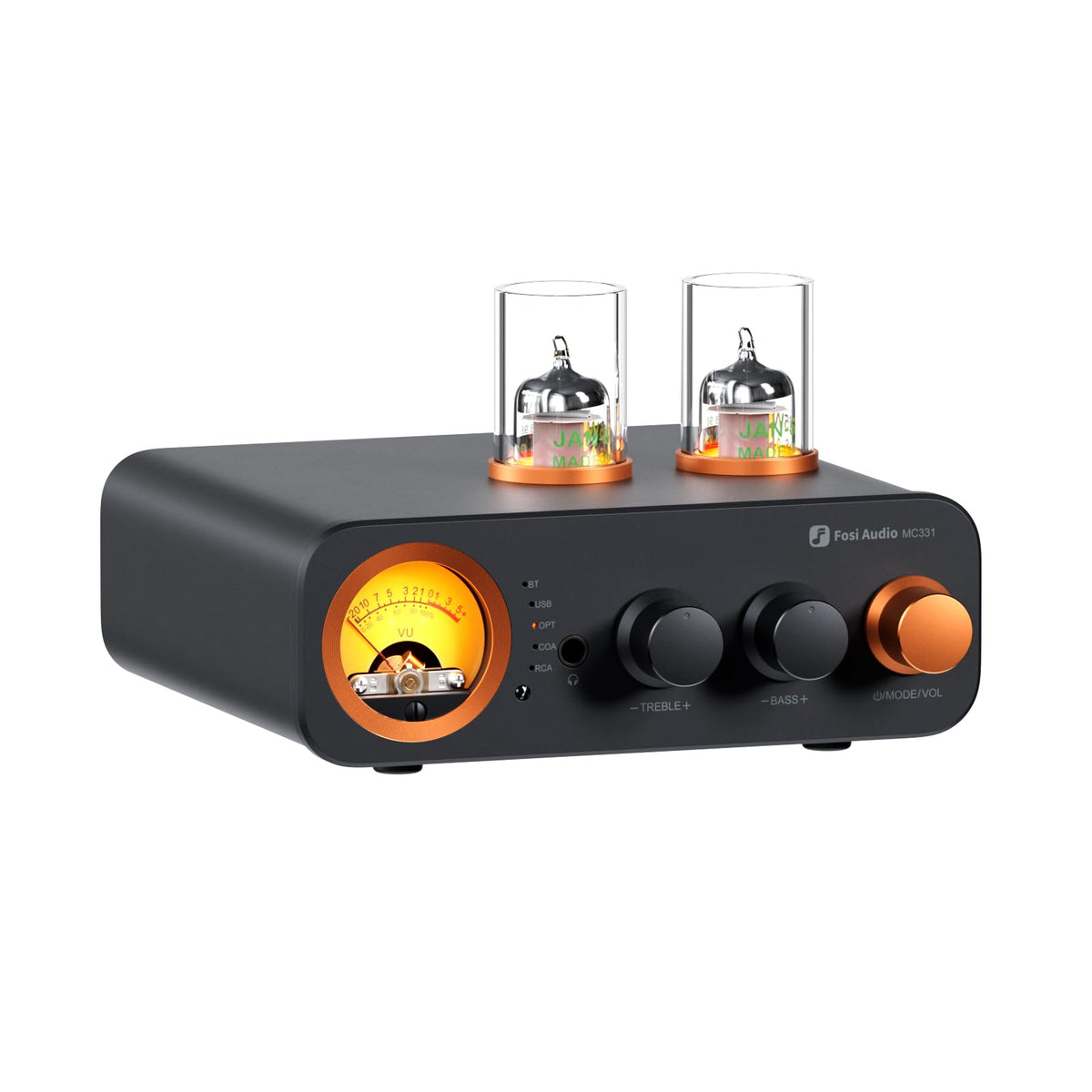Fosi Audio Mc331 Tube Integrated Amplifier With Dac, 2 Channel Home Audio Stereo Power Amp For Hifi Bookshelf Speakers/3.5Mm Hea