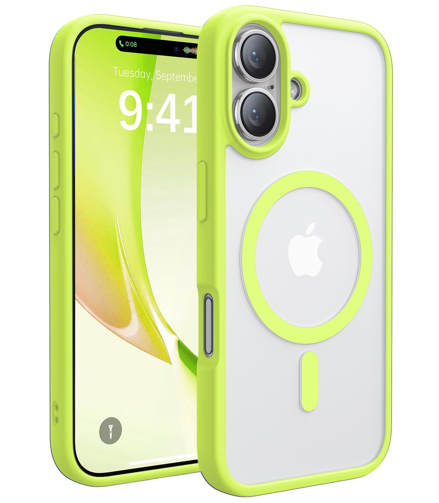 Cahejilu Magnetic For Iphone 16 Case[Compatible With Magsafe][Military Grade Drop Protection]Anti Fingerprint Translucent Matte