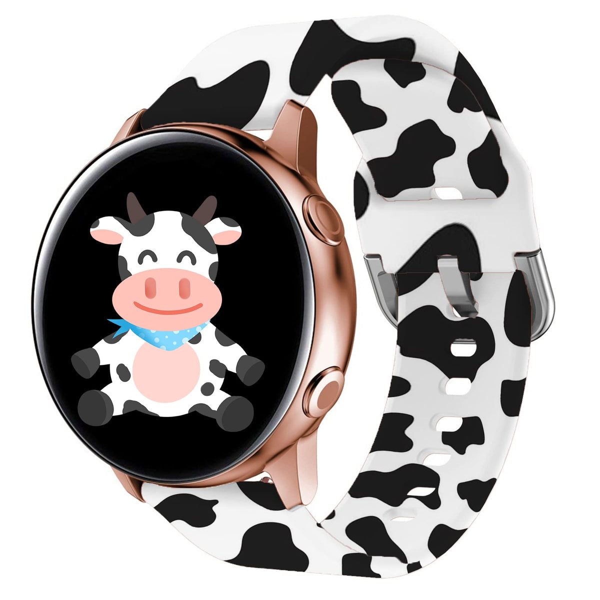 Watch Bands Compatible For Samsung Galaxy Watch 3 Band 45Mm/Samsung Gear S3 Frontier/Galaxy Watch Band 46Mm Cute Cow Design Soft