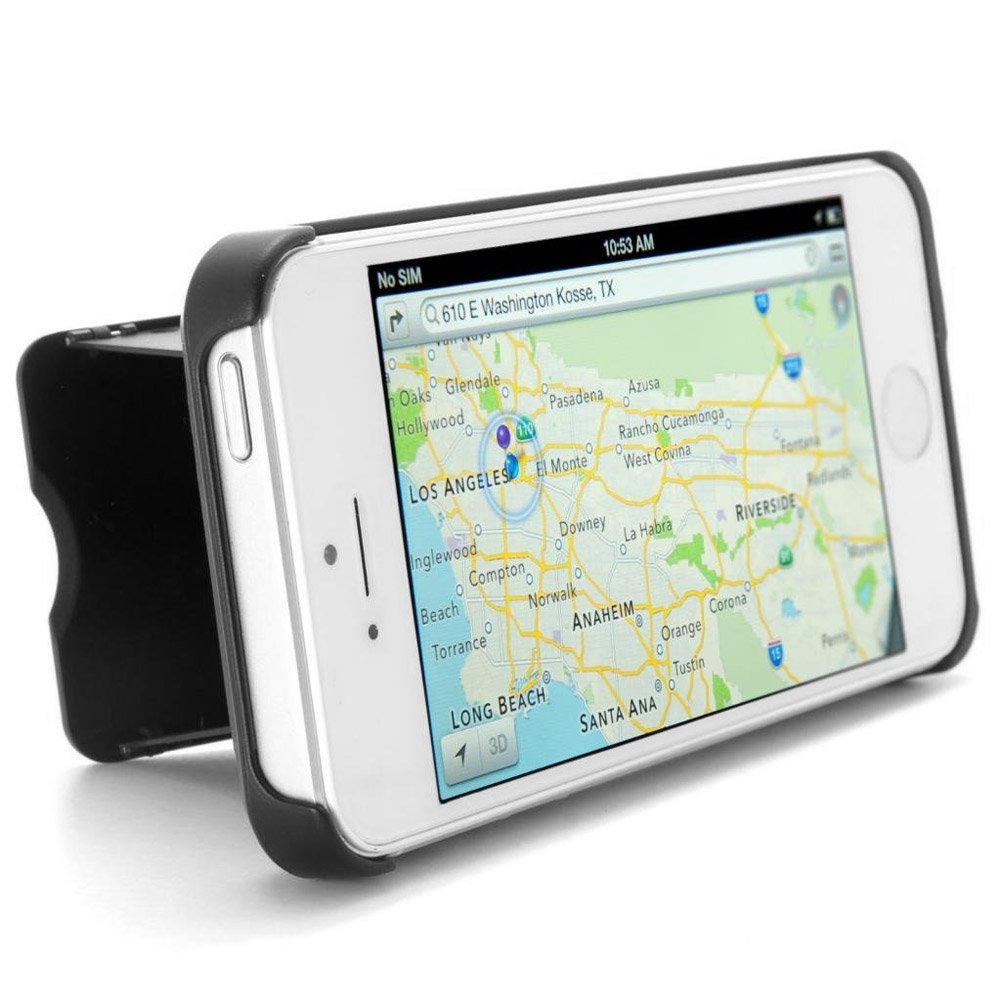 SmartSound Sound Amplifying Case with Kickstand for iPhone 5/5S - Retail Packaging - Matte Black