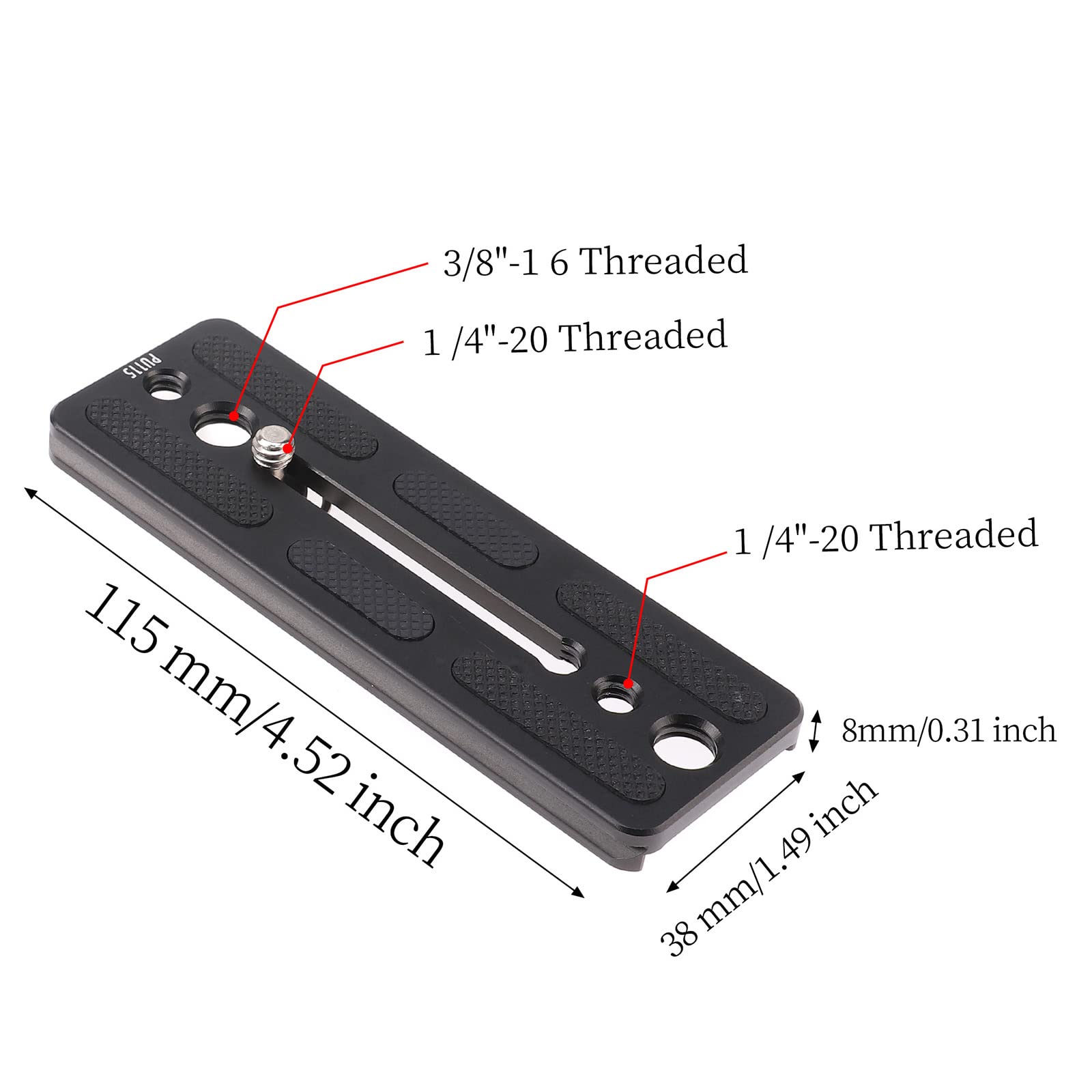 Focusfoto Quick Release Plate 115Mm For Dji Ronin Sc Gimbal Stabilizer Camera Arca Swiss Standard Tripod Ballhead (Pu115)