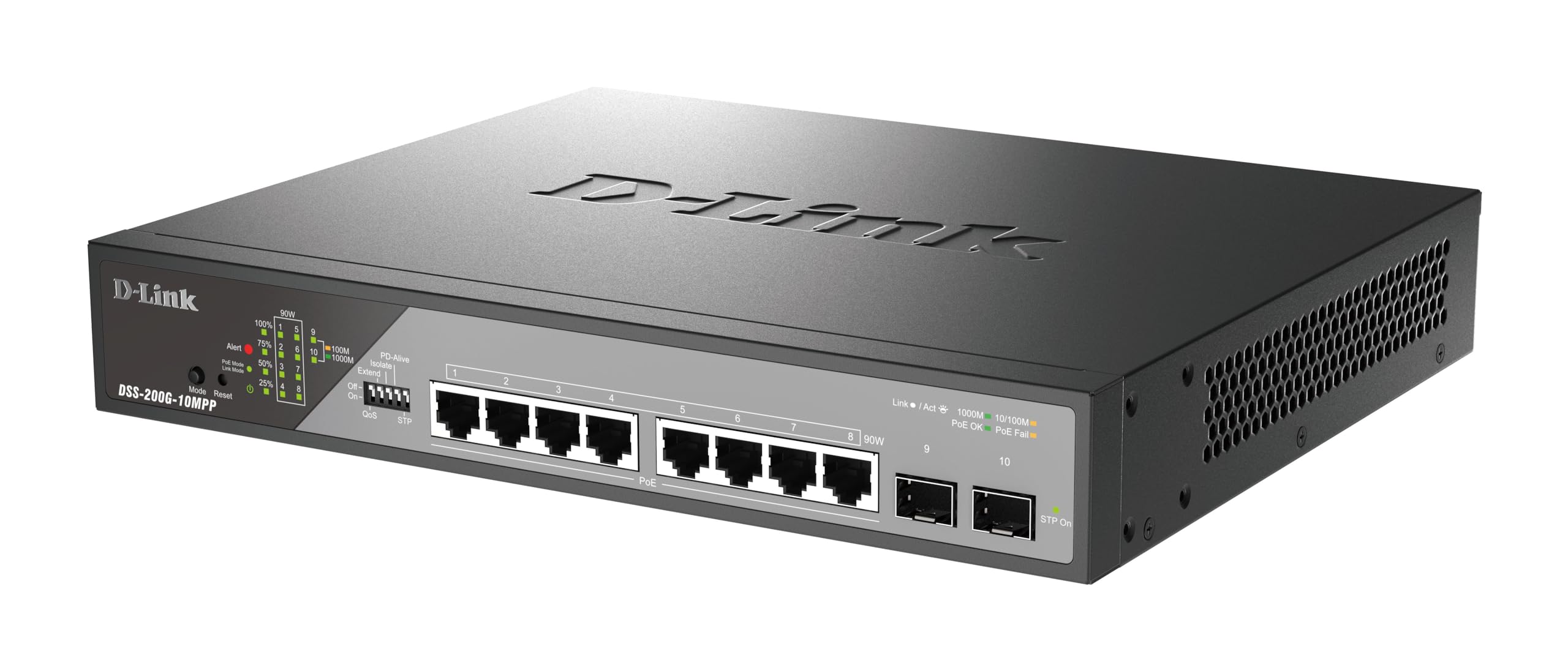 10 Port Gig Poe Switch 242W