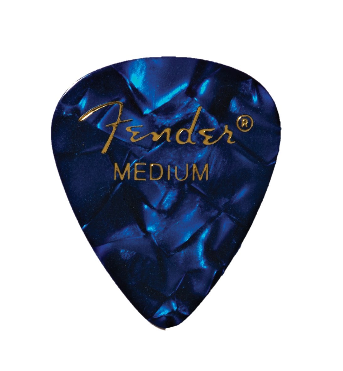 Fender Premium Celluloid Guitar Picks 351 Shape, Blue Moto, Medium, 12 Pack
