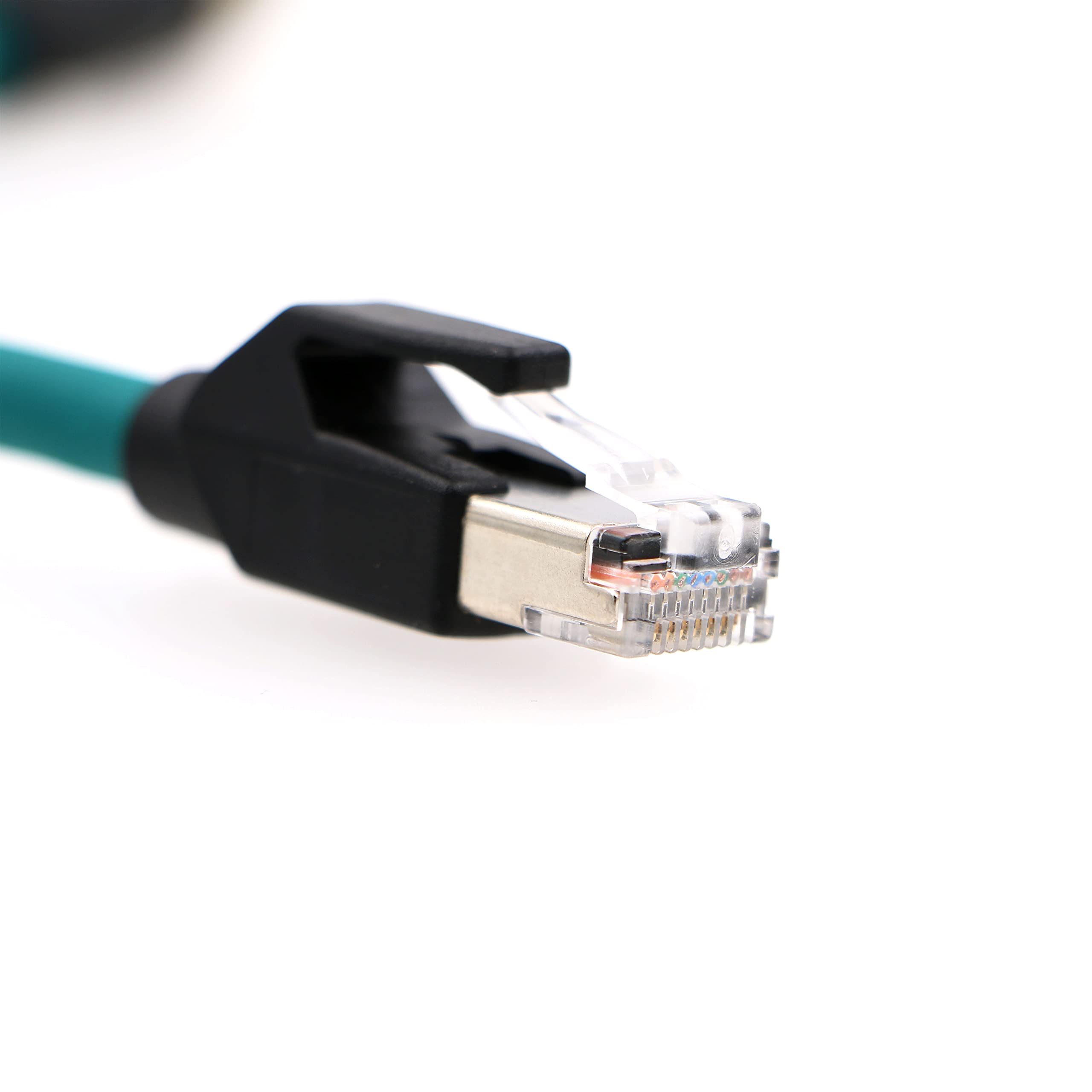 Aconnect M12 Rj45 Xcode Ethernet Shielded Industrial M12 8 Pin X Code Male To Rj45 Cat6A Ethernet Shielded Cable For Cognex Indu