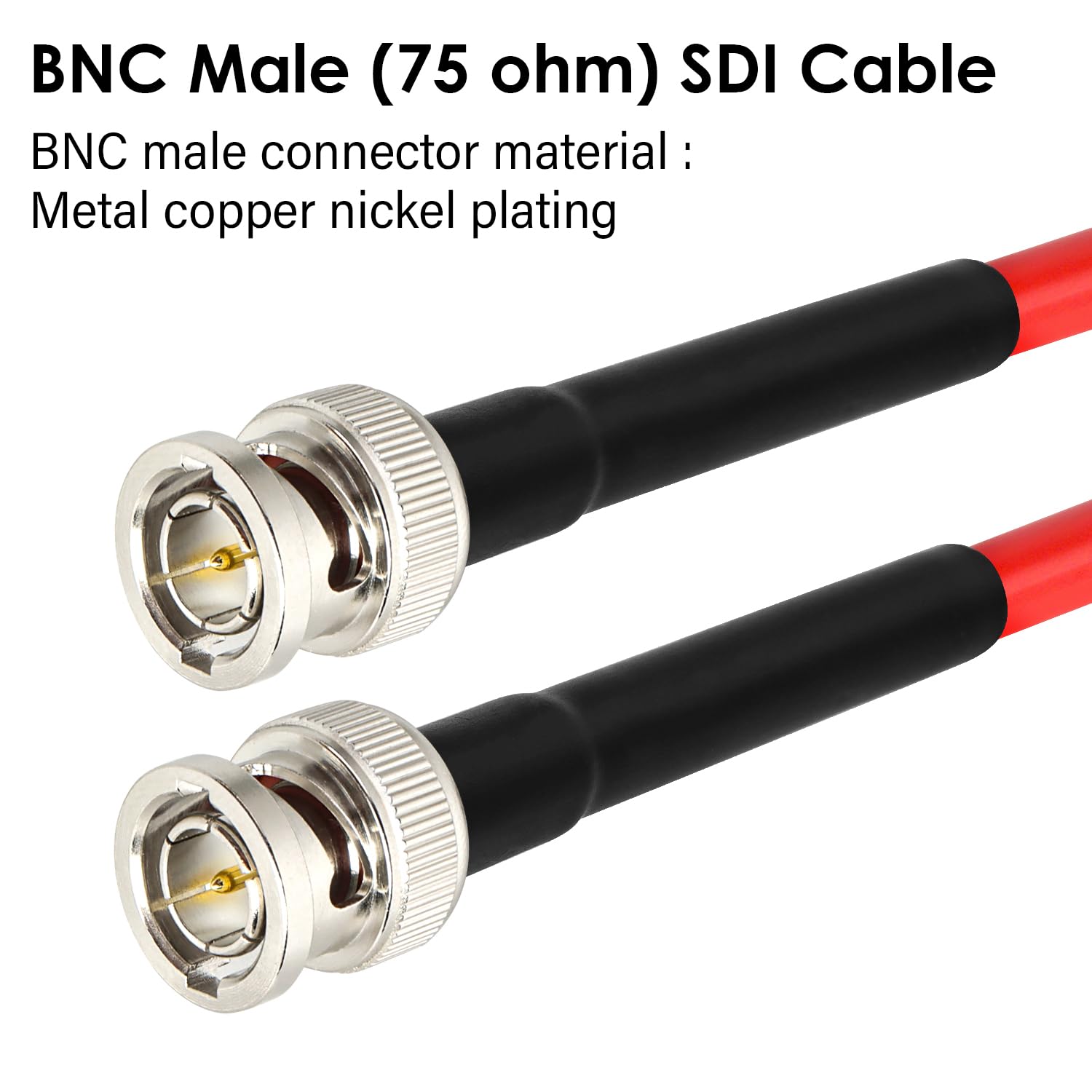 50Ft Sdi Cable Bnc Cable Xrds Rf Hd Sdi Cable Bnc Digital Video Cable 75 Ohm Rg59 Bnc Male Cable For 4K 1080P 3G/6G Hd Sdi Camer
