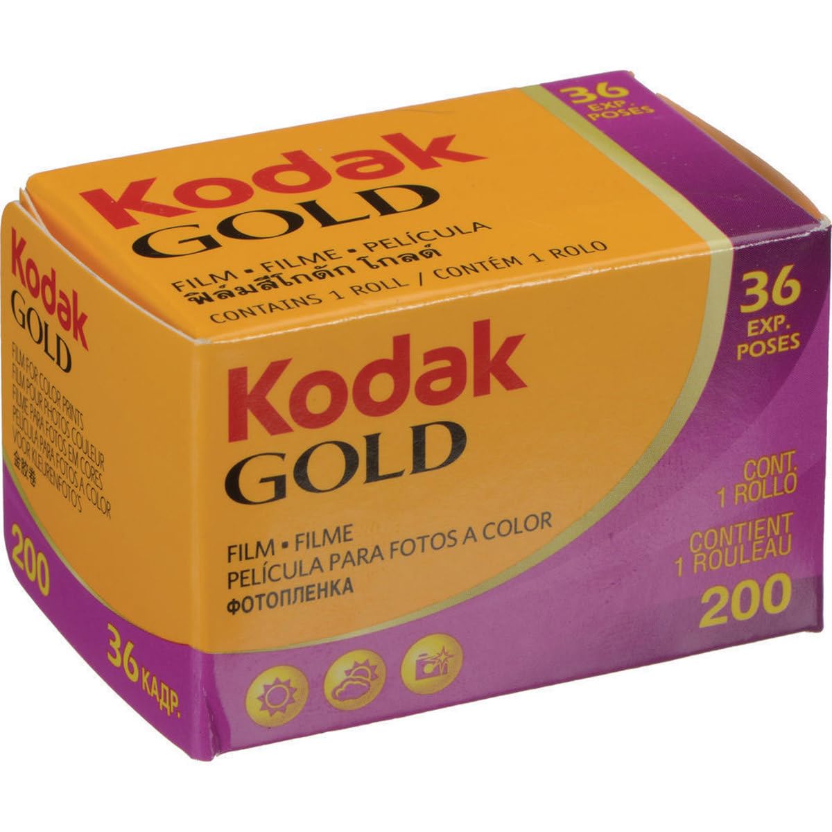 Kodak Kodacolor Gold 200 35Mm Color Negative Roll Film, 200 Iso, 36 Exposure, 10-Pack