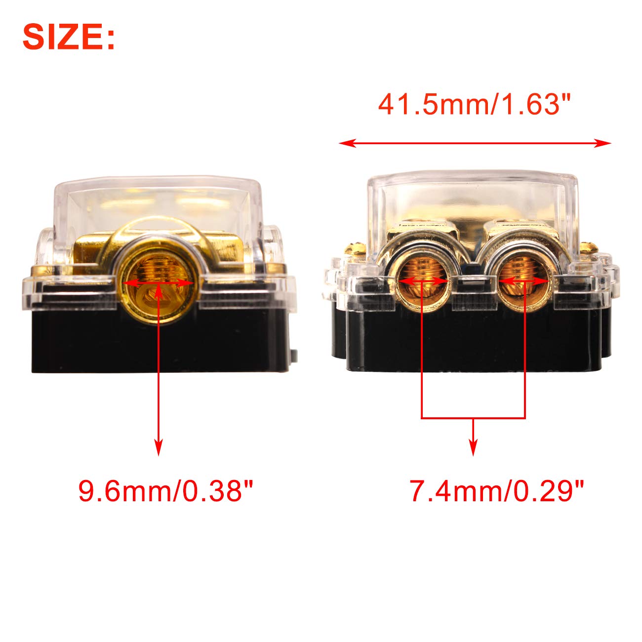 Car Stereo Audio Inline Fuse Holder Distribution Block Car Audio Fuse Holder Distribution Block 0 2 4 Awg In 4 6 8 Gauge Out