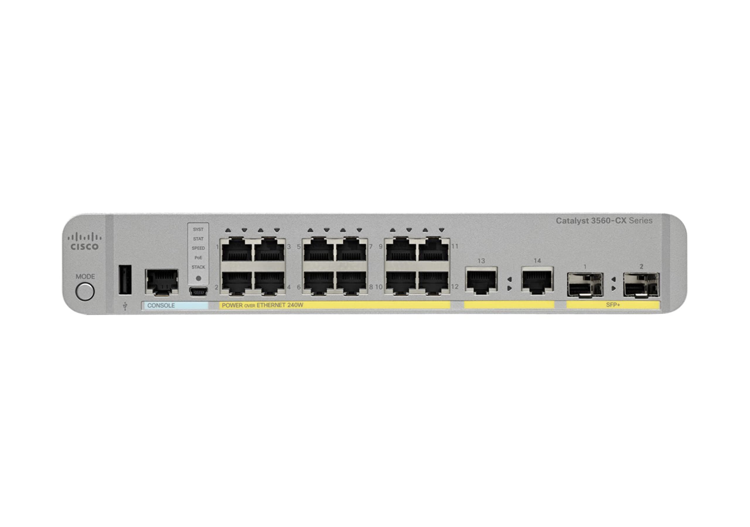 Cisco Catalyst 3560Cx-8Pc-S Network Switch, 8 Gigabit Ethernet (Gbe) Ports, 8 Poe+ Outputs, 240W Poe Budget, 2 1G Sfp And 2 1G C