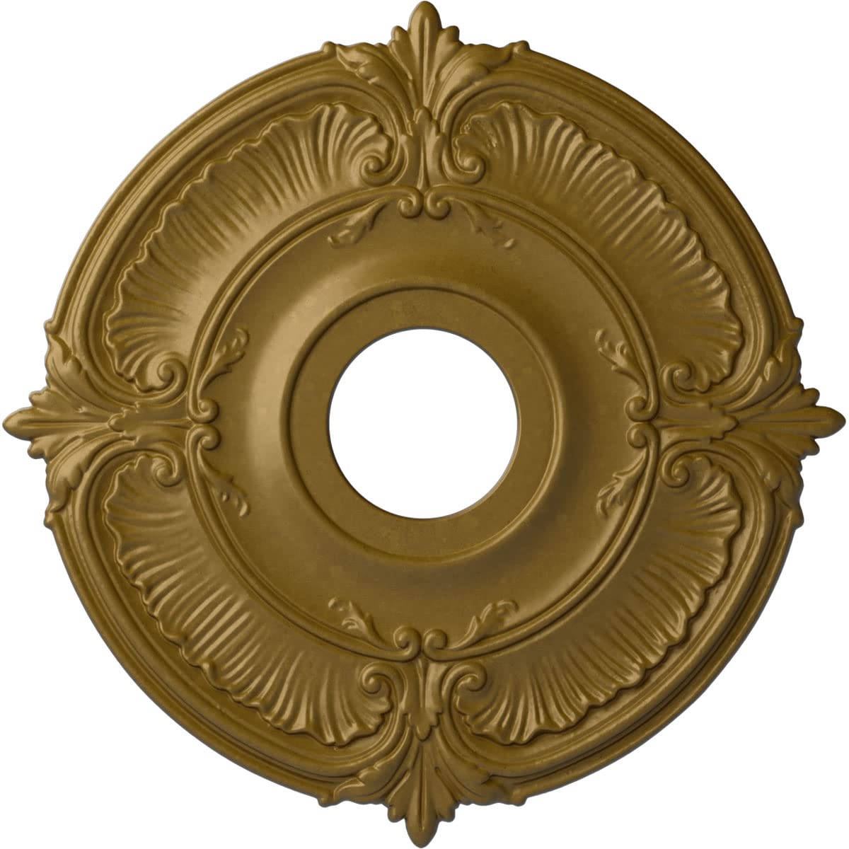 Ekena Millwork Cm18Atgls Attica Ceiling Medallion, 18''Od X 4''Id X 5/8''P (Fits Canopies Up To 5''), Hand Painted Gold